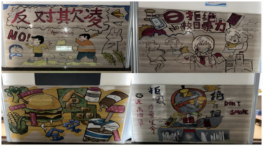 我校开展宿舍文化墙文创活动 我校开展宿舍文化墙文创活动
