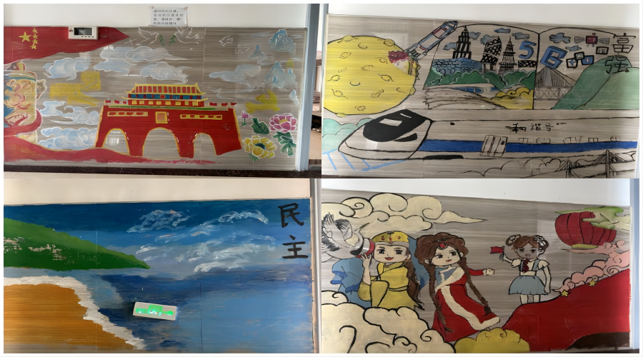 我校开展宿舍文化墙文创活动 我校开展宿舍文化墙文创活动